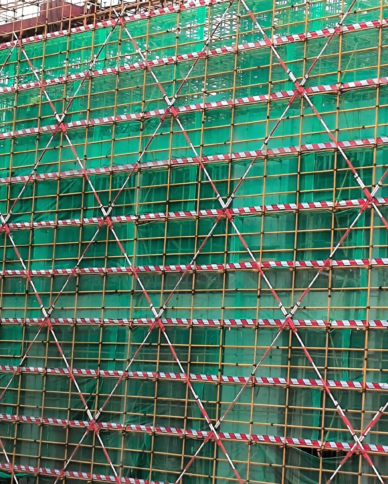 High-rise exterior scaffolding project